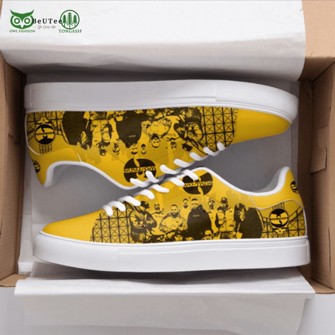 wu tang clan 3d over printed yellow stan smith shoes 1 yjQKN