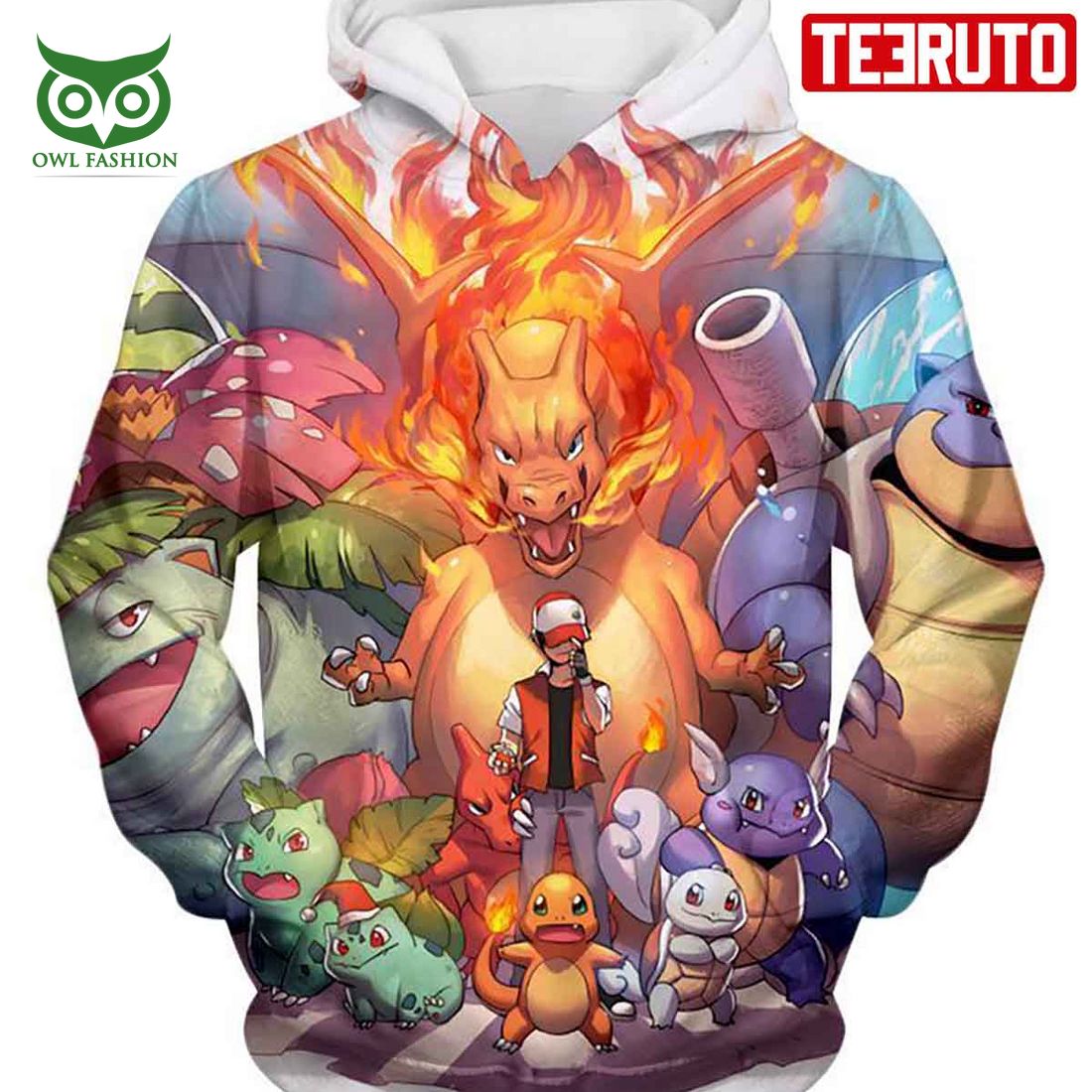 Ash Ketchum All Cool First Generation - Pokemon Hd 3d Aop Hoodie
