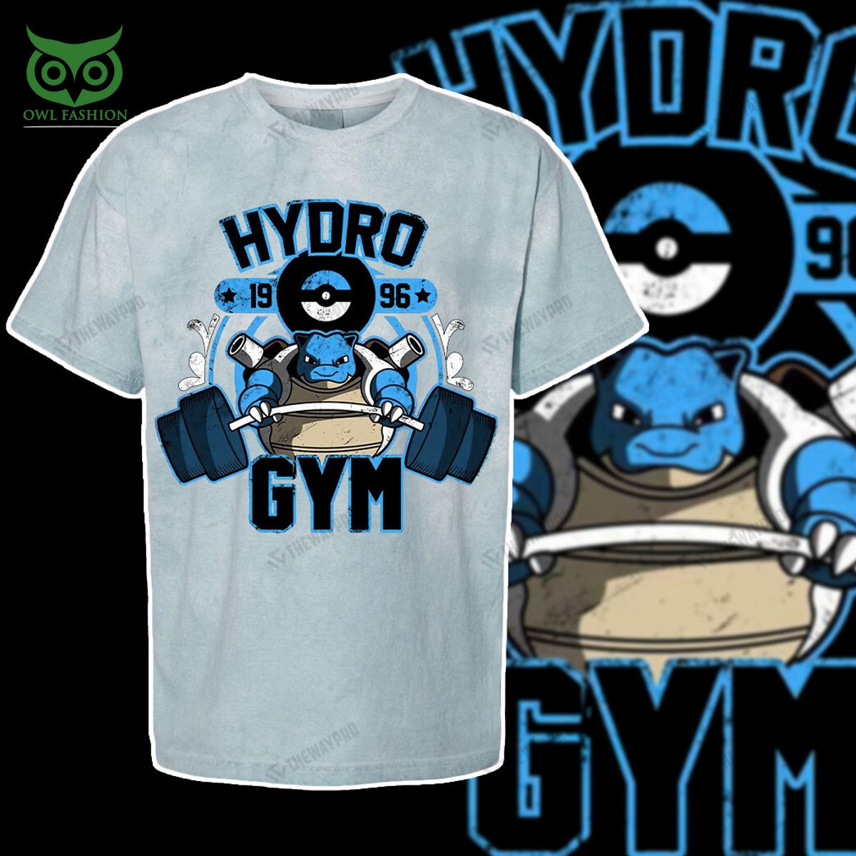 blastoise hydro gym pokemon anime custom 3d t shirt 1 jguK7
