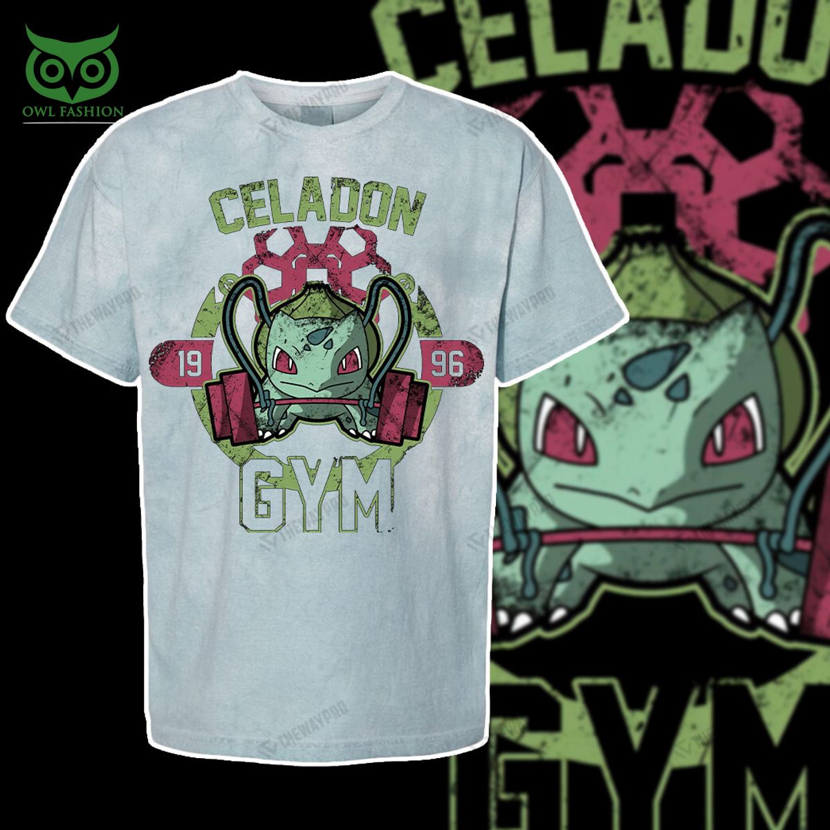 bulbasaur celadon gym pokemon anime custom 3d t shirt 3 V6QVX