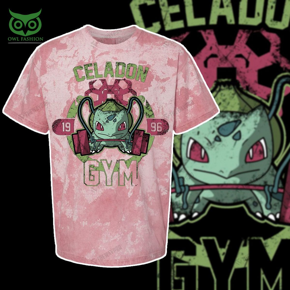 bulbasaur celadon gym pokemon anime custom 3d t shirt 4 UcDvV