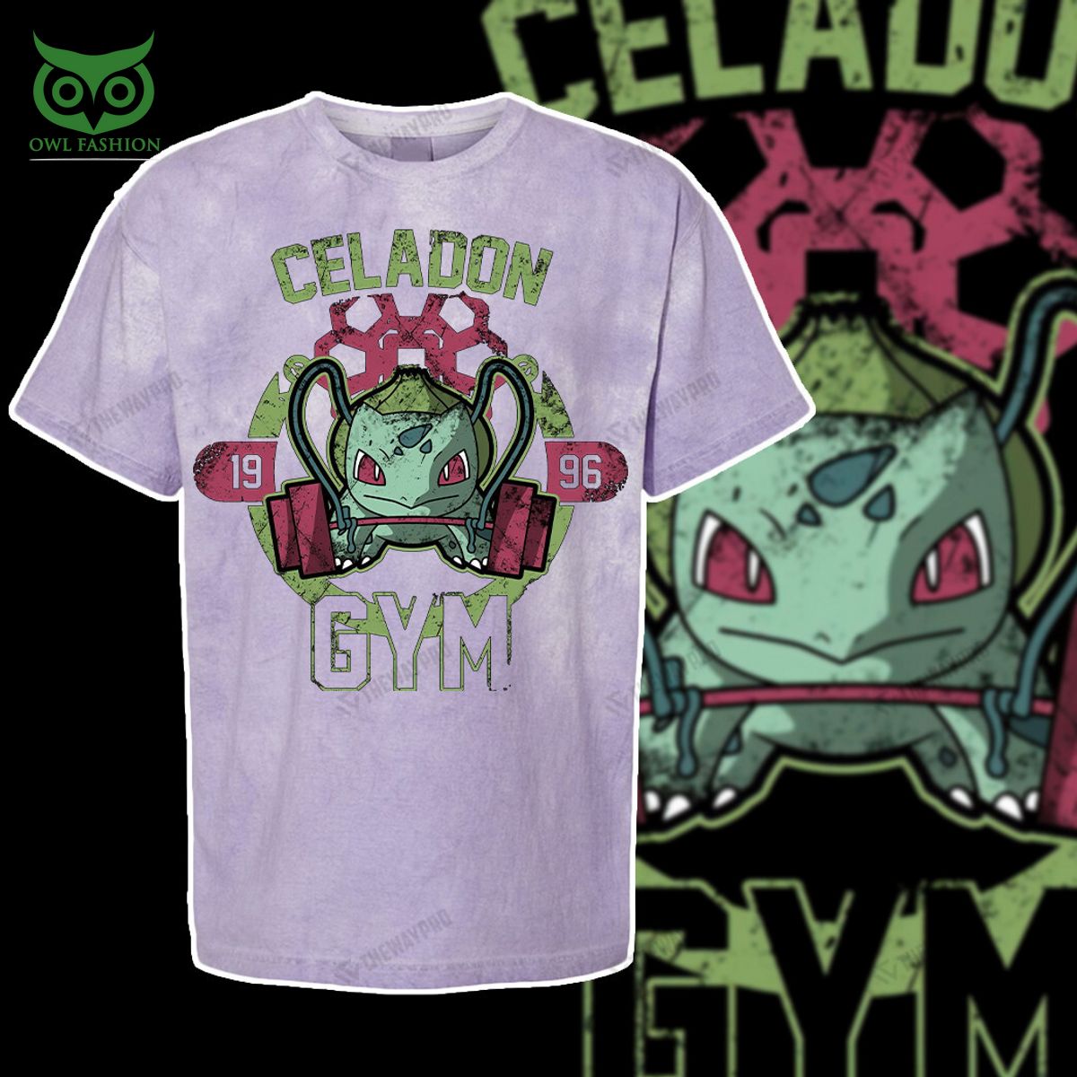 bulbasaur celadon gym pokemon anime custom 3d t shirt 6 uegyE