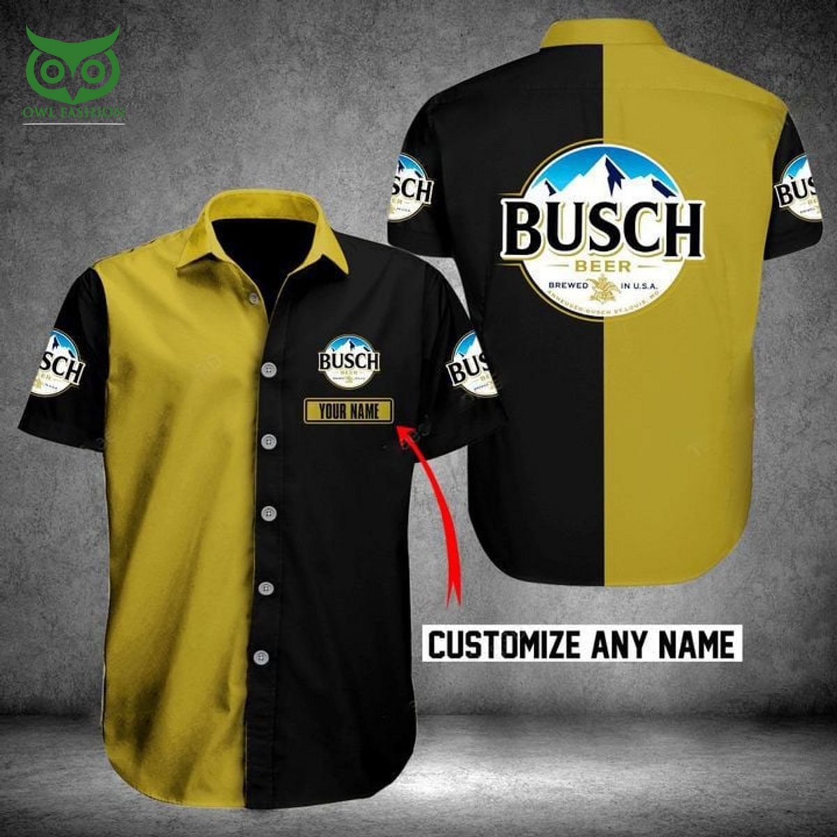 Busch Light Beer Brand Custom Name Hawaiian Shirt