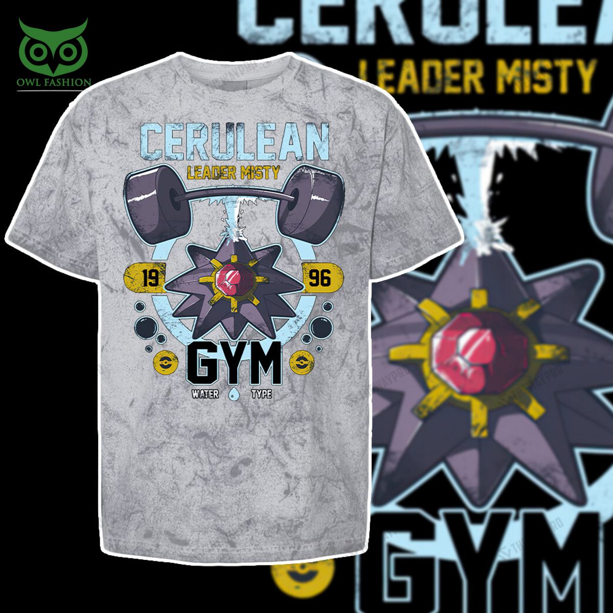 Cerulean Gym Pokemon Anime Custom 3D T-shirt