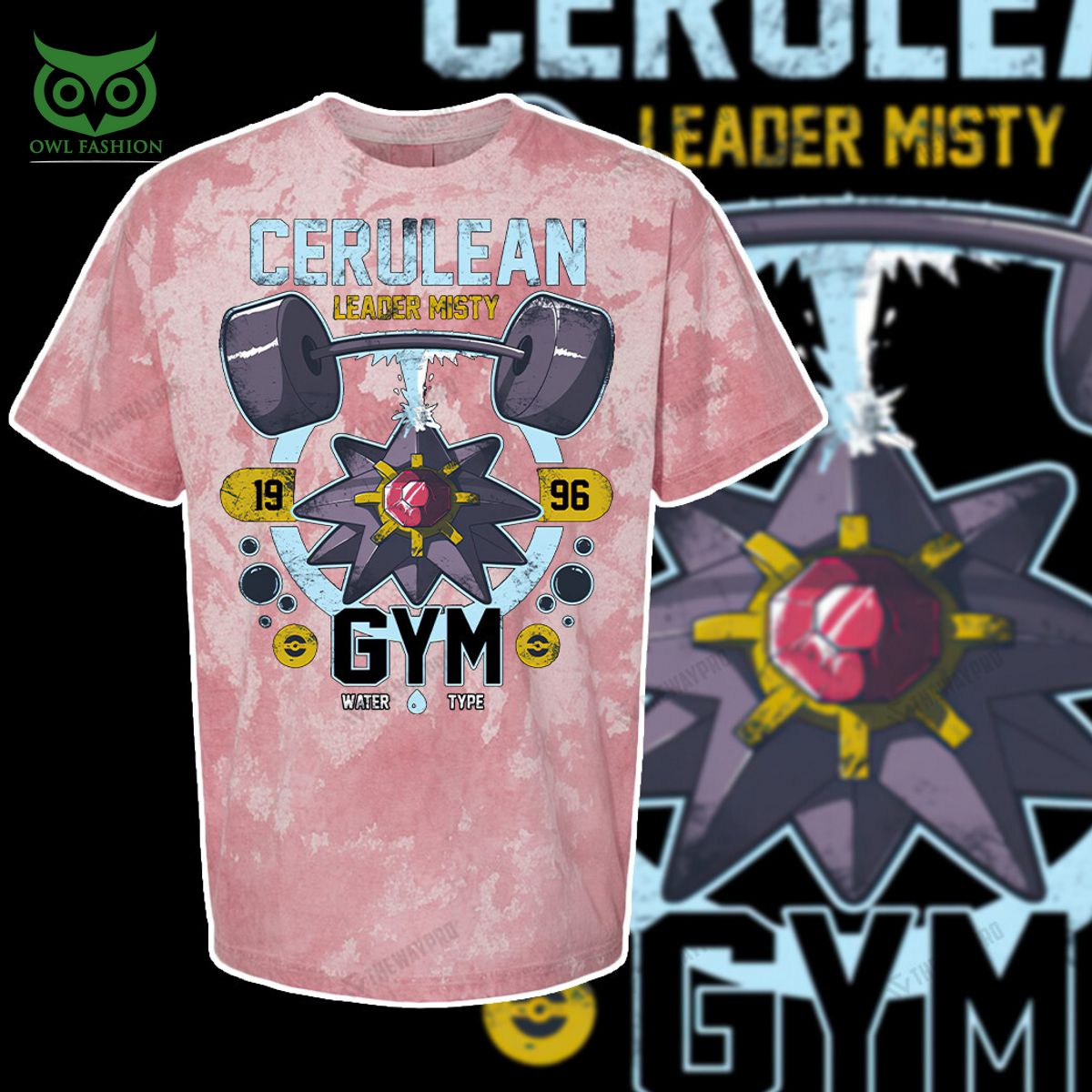 cerulean gym pokemon anime custom 3d t shirt 4 DoIkH
