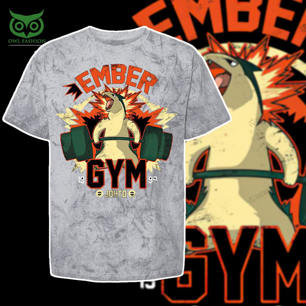 ember gym pokemon anime custom 3d t shirt 2 v2b7E