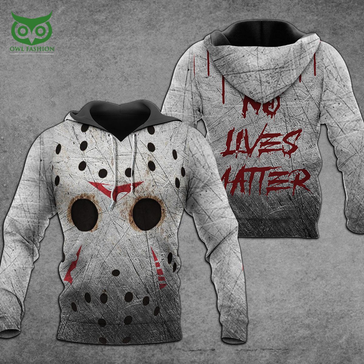 jason voorhees no lives matter camp crystal lake friday the 13th 3d hoodie 1 XNK7i