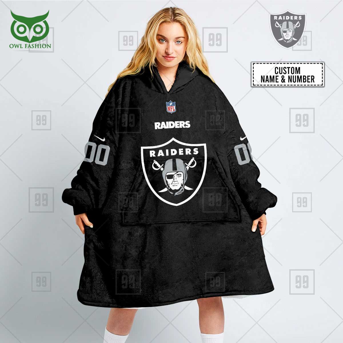 las vegas raiders american league nfl customized snuggie hoodie 1 u4rPB