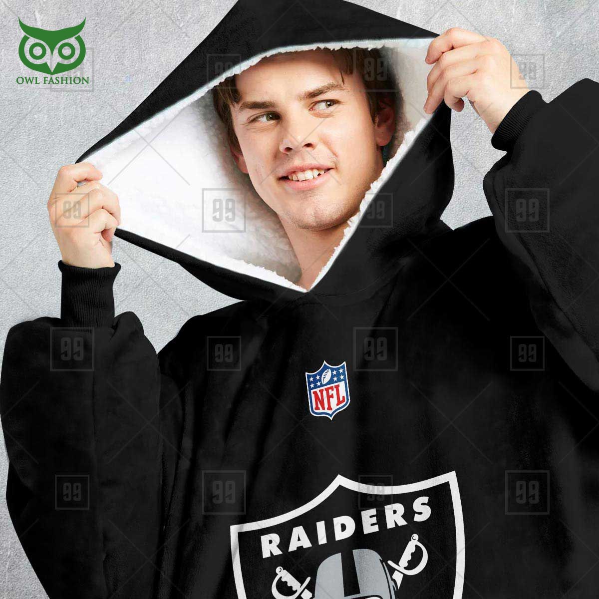 las vegas raiders american league nfl customized snuggie hoodie 2 SXO8s