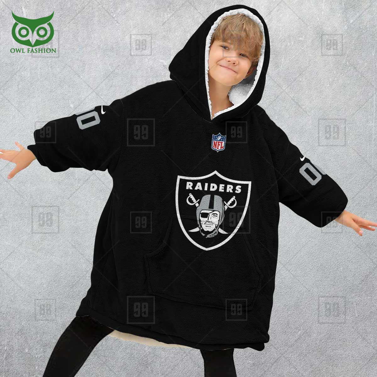 las vegas raiders american league nfl customized snuggie hoodie 4 huShE