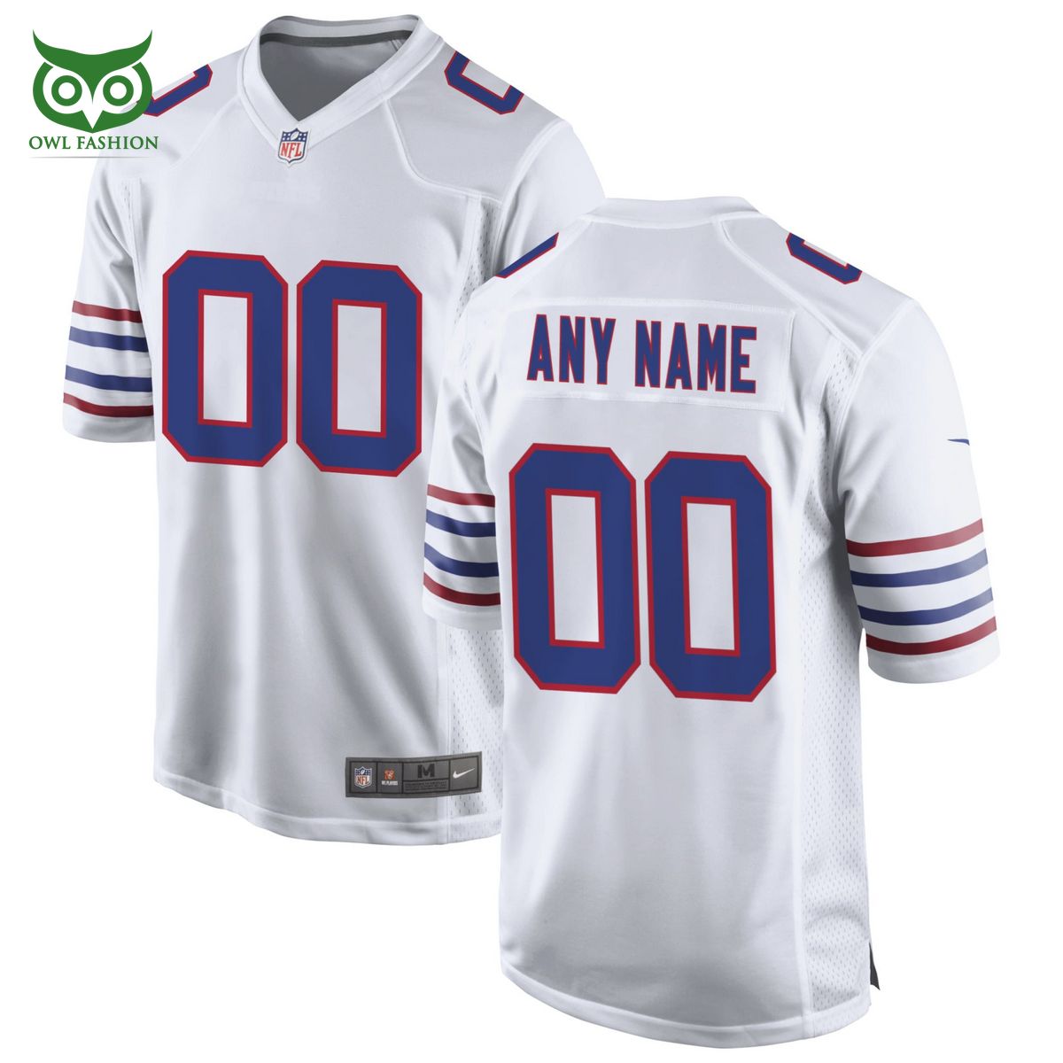 Limited Buffalo Bills Nike Alternate Custom Game Jersey White Shirt