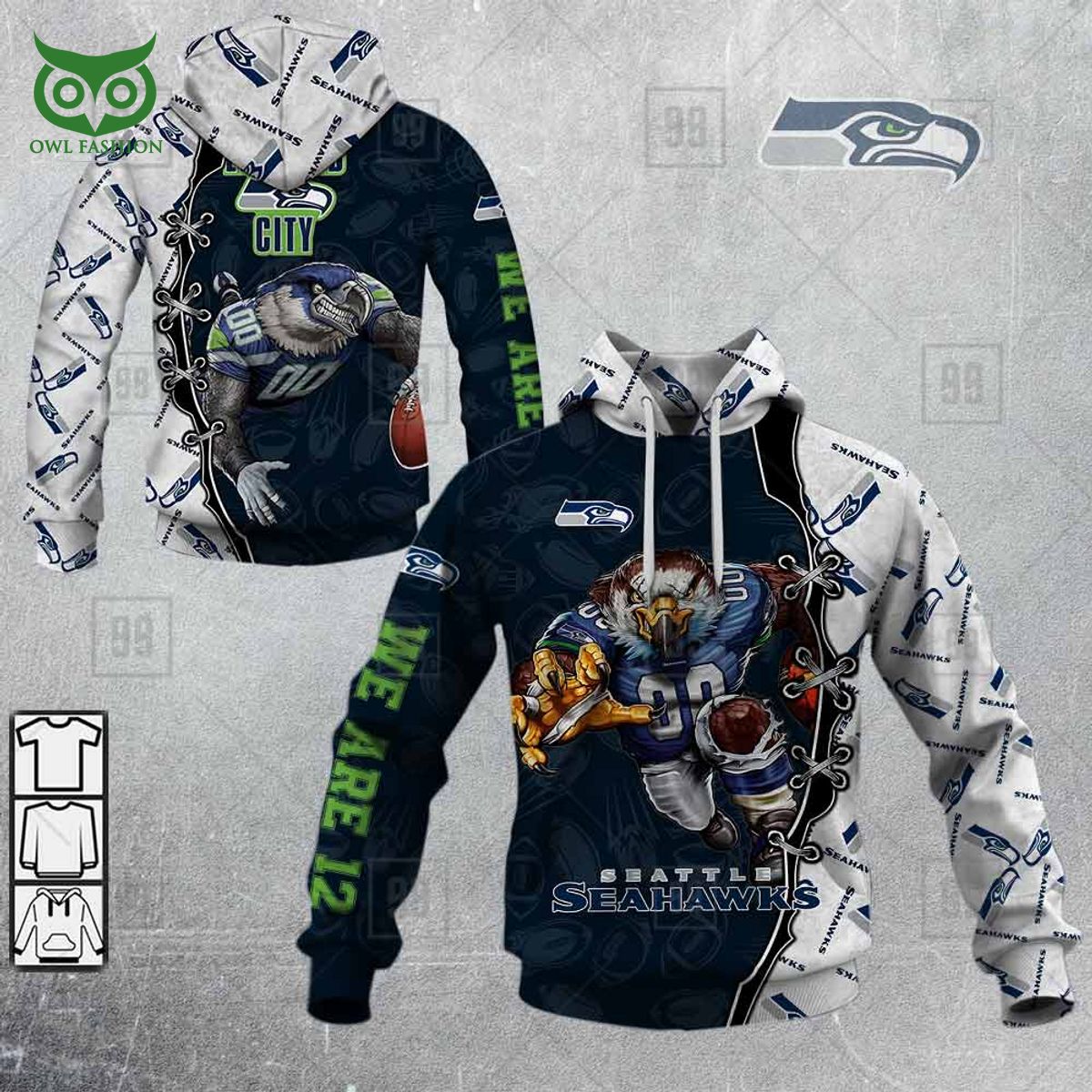 limited nfl warrior seattle seahawks city 3d hoodie shirt longsleeve 1 b6qfP