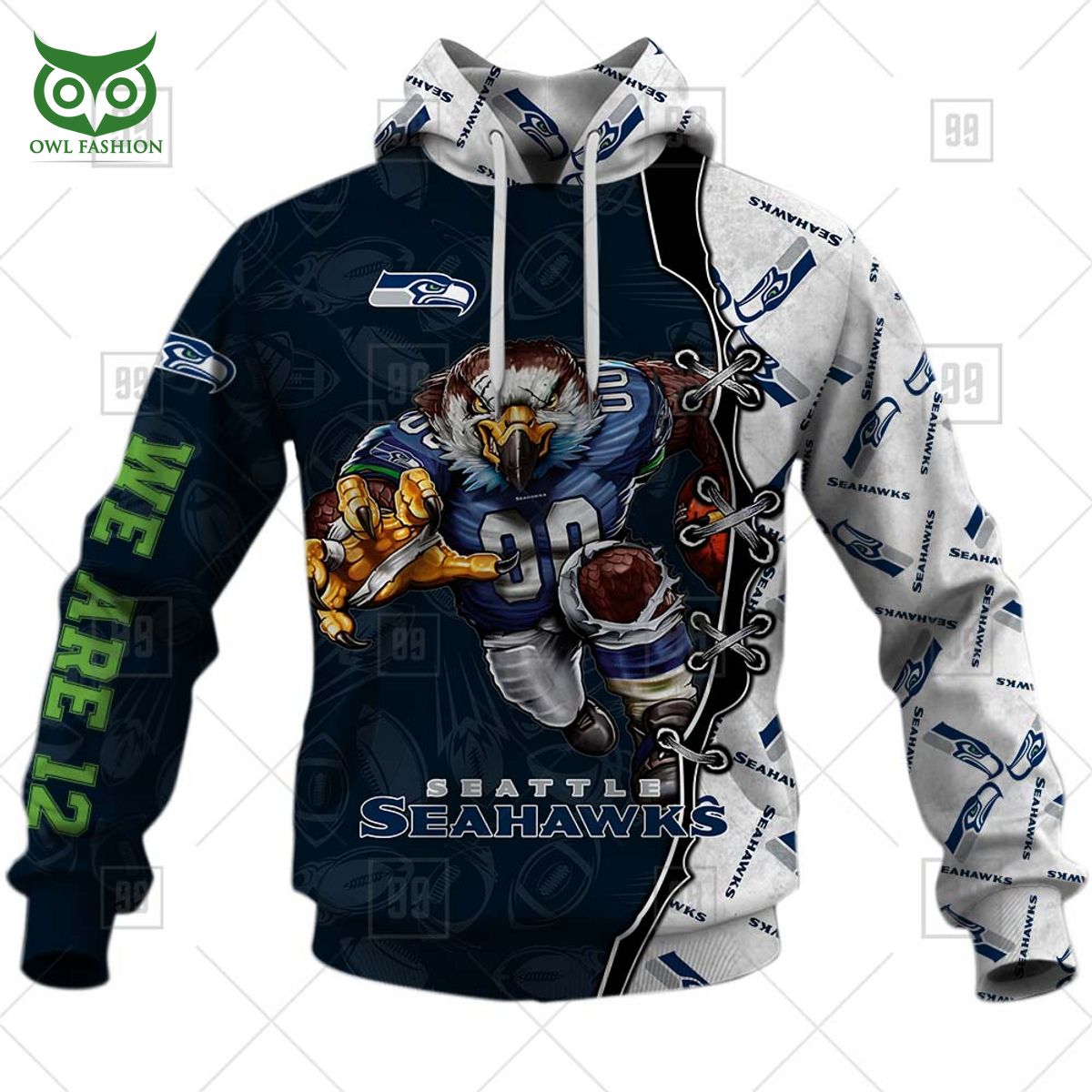 limited nfl warrior seattle seahawks city 3d hoodie shirt longsleeve 2 1D2ns