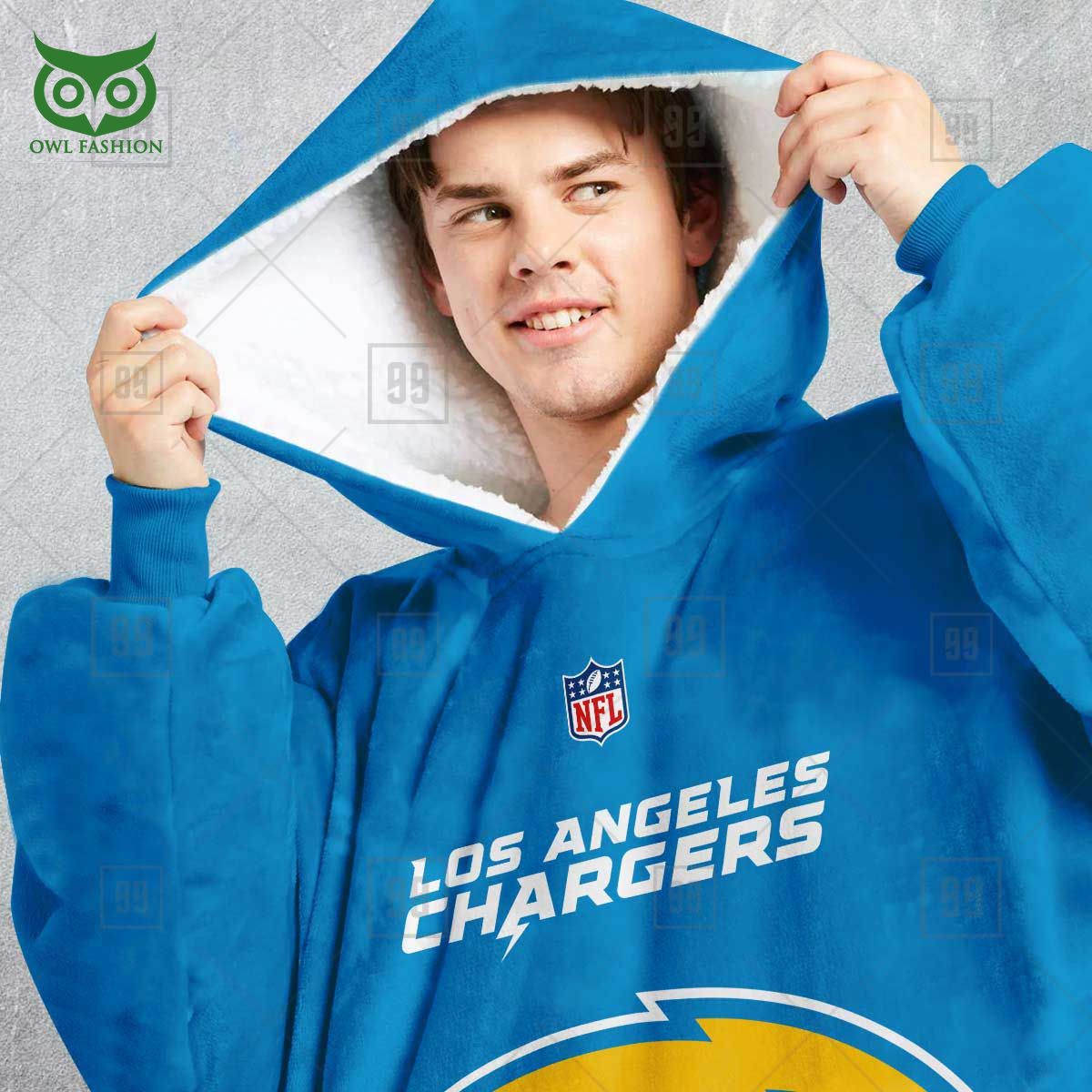 los angeles chargers american league nfl customized snuggie hoodie 2 Z42xv