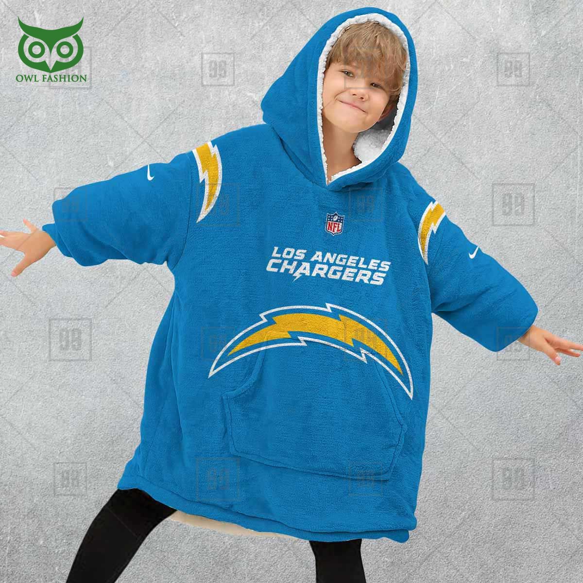 los angeles chargers american league nfl customized snuggie hoodie 4 cbOD4