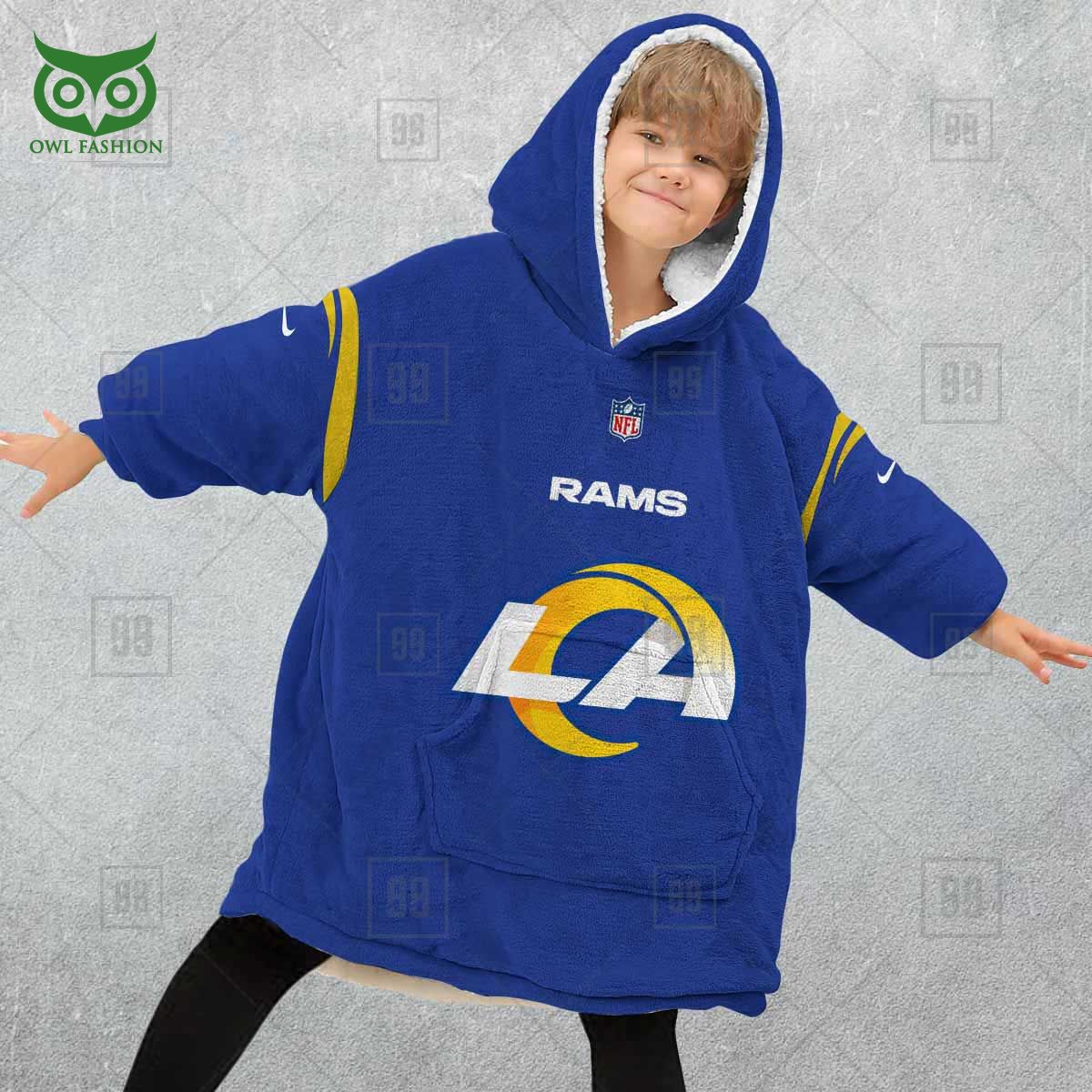 los angeles rams american league nfl customized snuggie hoodie 4 1NOhn