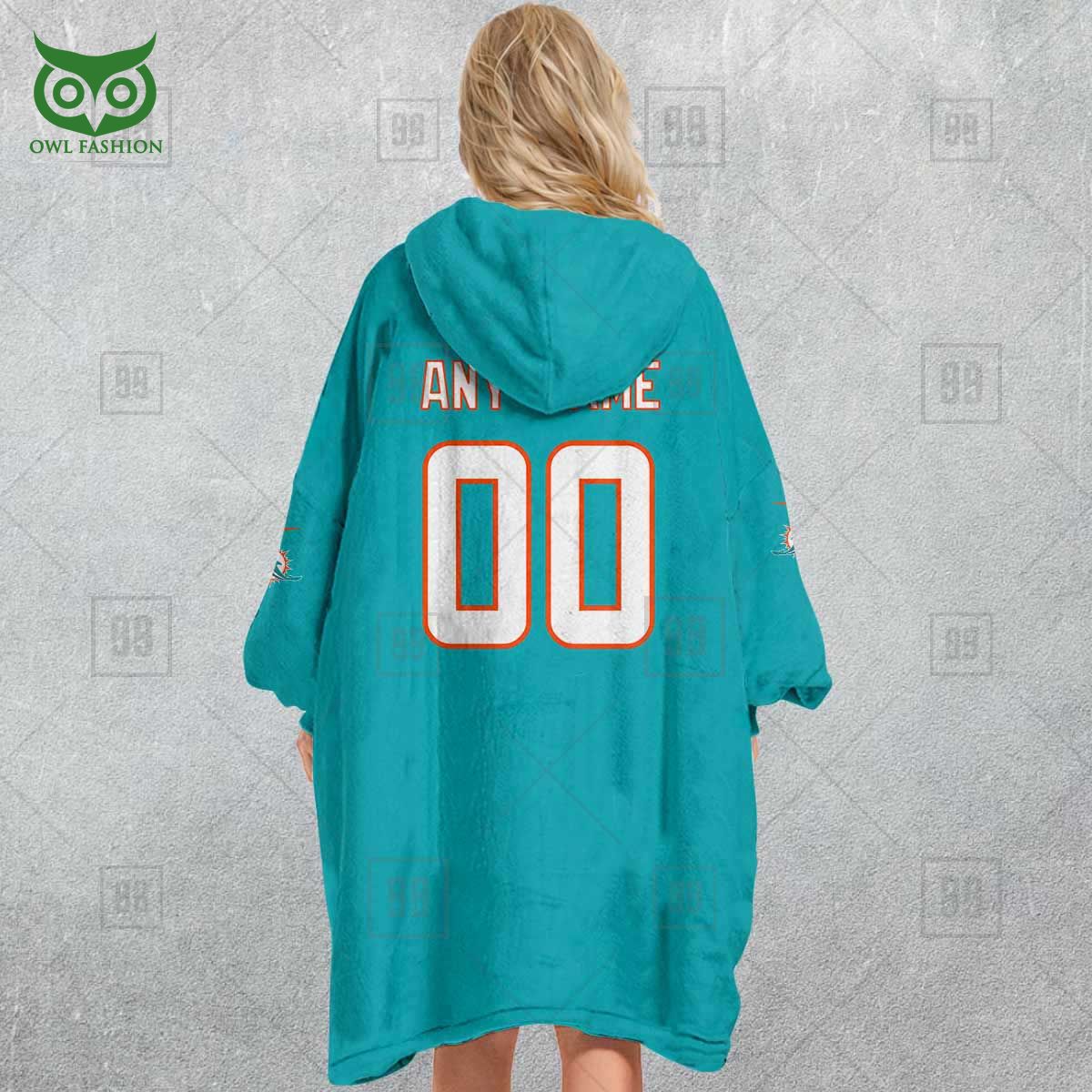 miami dolphins american league nfl customized snuggie hoodie 3 02sjf
