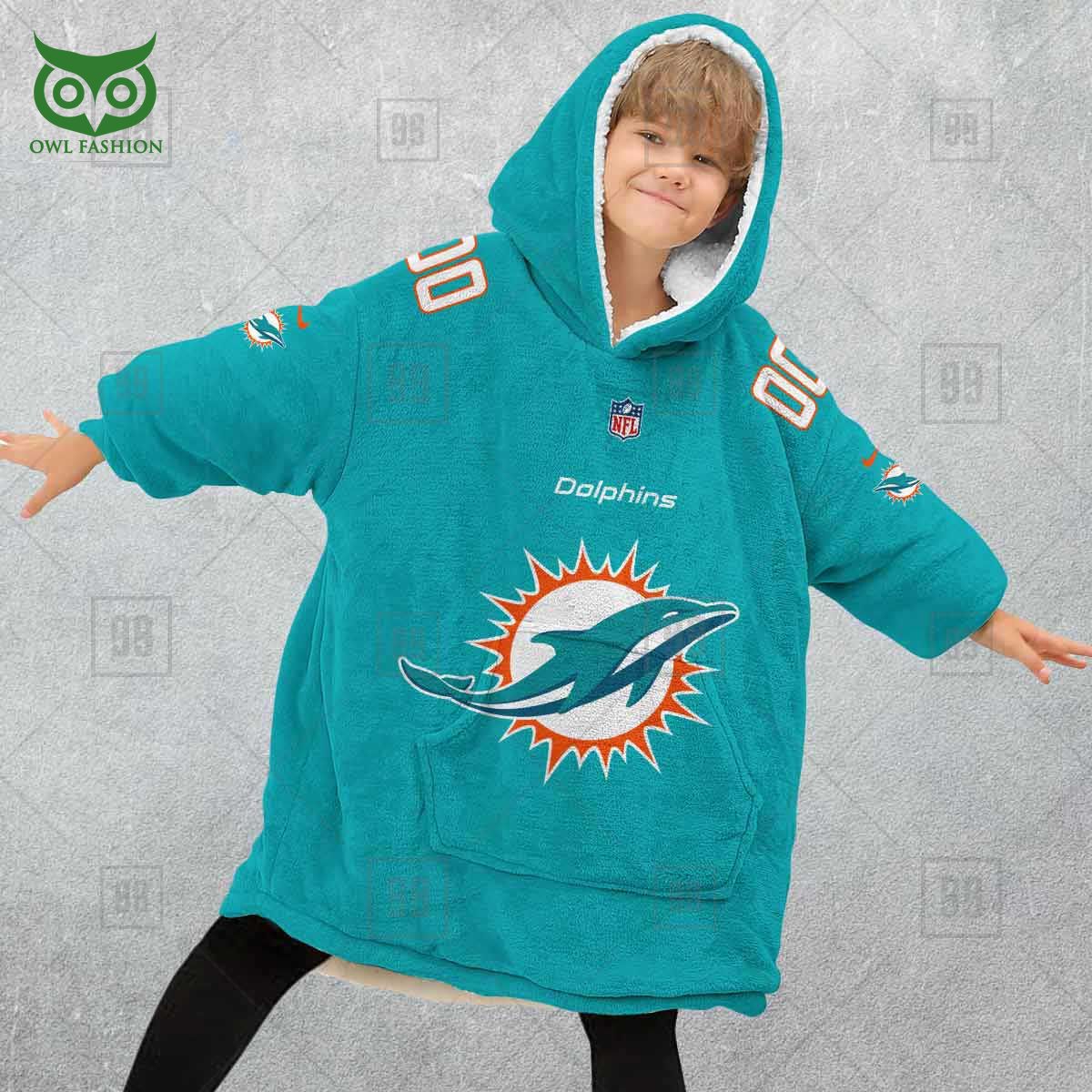 miami dolphins american league nfl customized snuggie hoodie 4 hG9zL