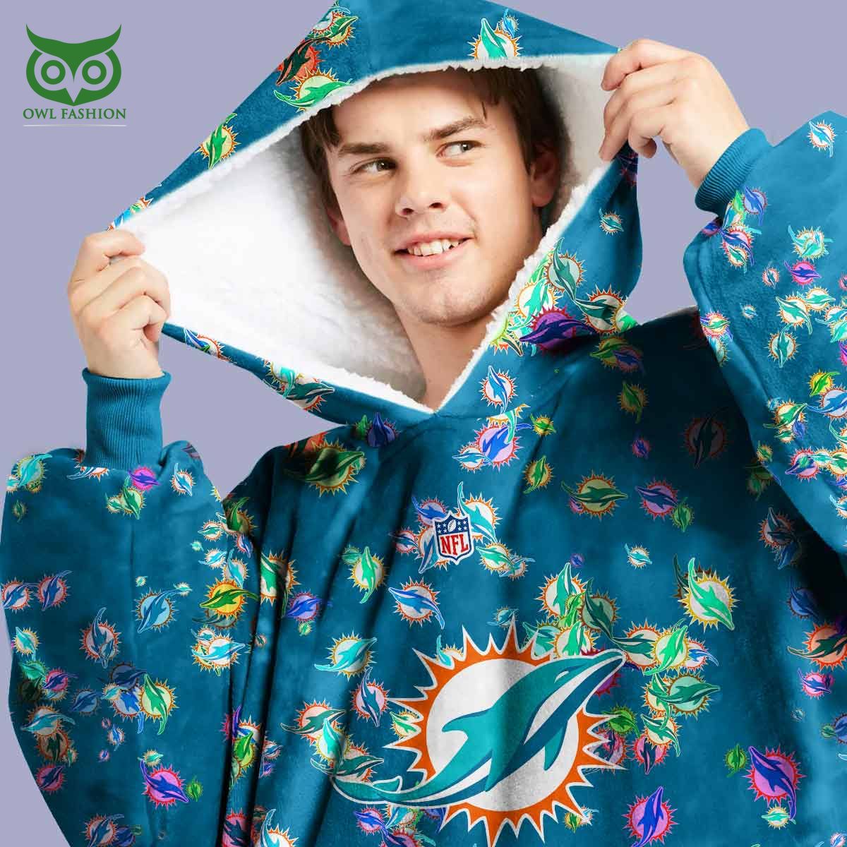 miami dolphins nfl champion personalized snuggie hoodie 2 MOZgZ