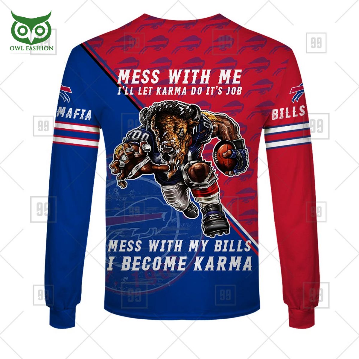 nfl buffalo bills mafia mess with me 3d hoodie shirt longsleeve 8 rsN65