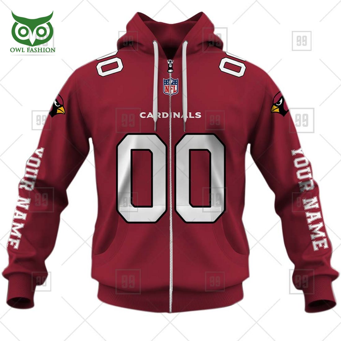 personalized nfl arizona cardinals you laugh i laugh jersey hoodie 5 Lygaf