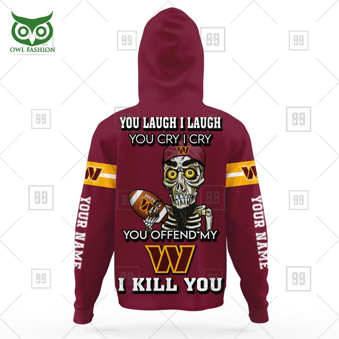 personalized nfl arizona cardinals you laugh i laugh jersey hoodie 6 JmxlP
