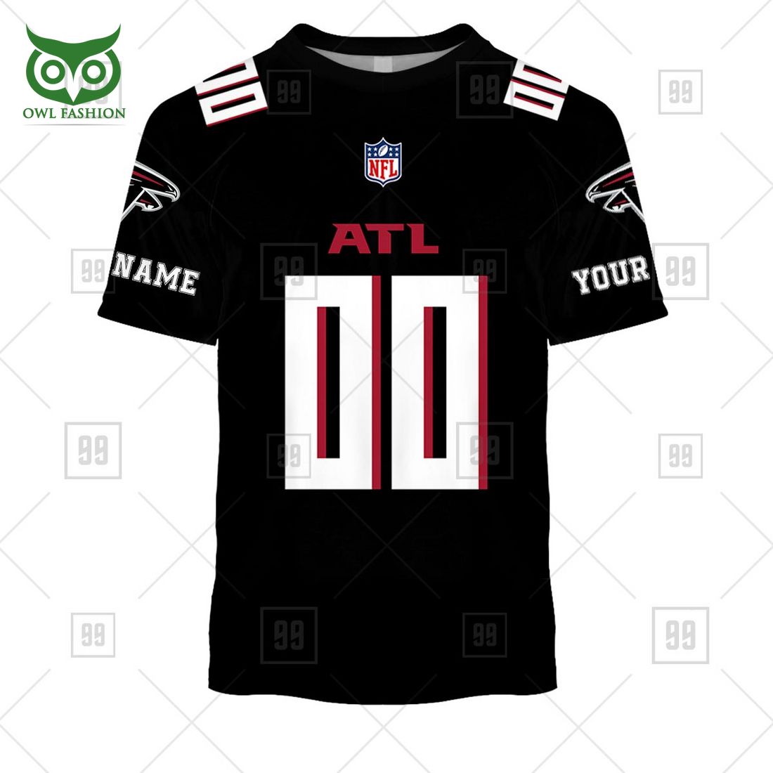 personalized nfl atlanta falcons you laugh i laugh jersey hoodie 3 Q67t0
