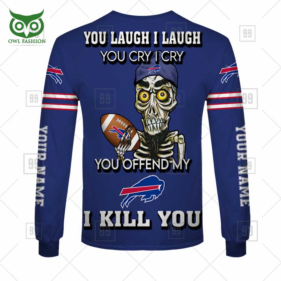 personalized nfl buffalo bills you laugh i laugh jersey hoodie 8 jTr0j