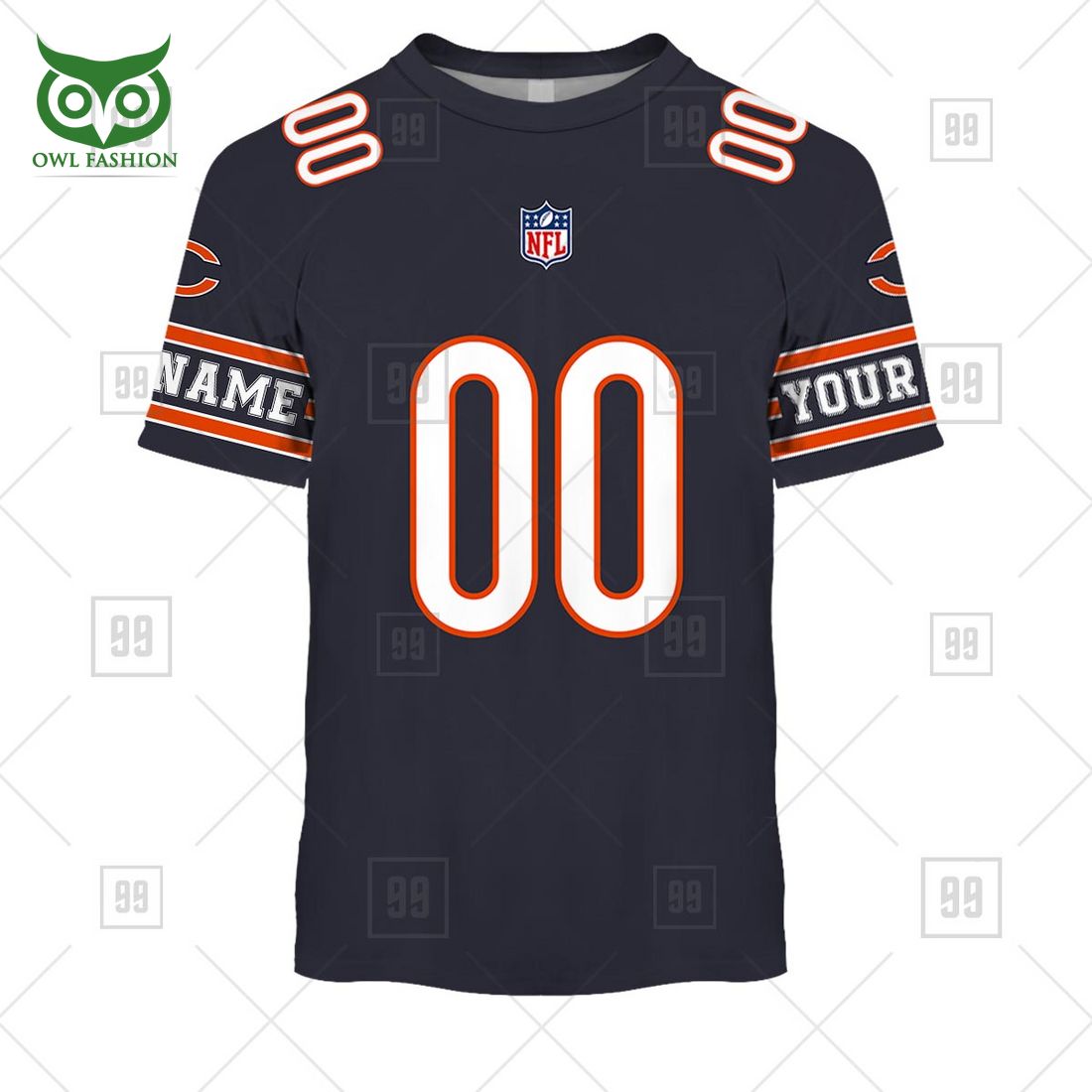 personalized nfl chicago bears you laugh i laugh jersey hoodie 3 uf81E