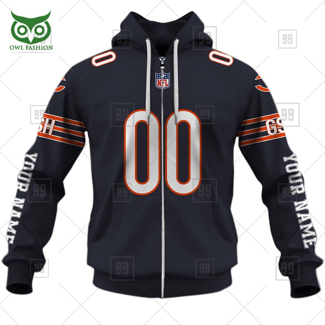 personalized nfl chicago bears you laugh i laugh jersey hoodie 5 UfvG2
