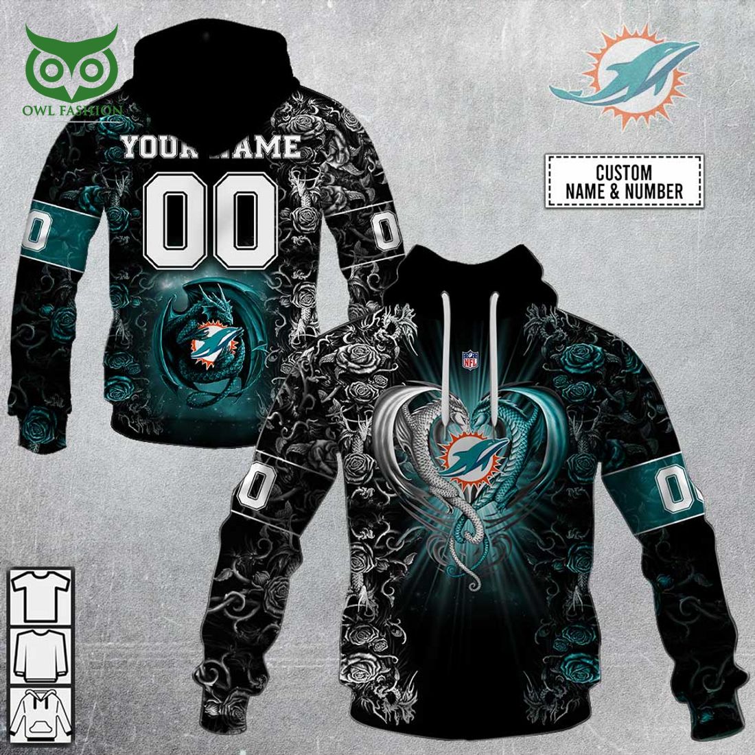 personalized nfl rose dragon miami dolphins hoodie 1 Dit6h
