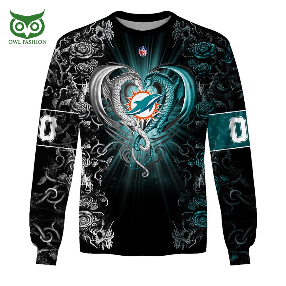 personalized nfl rose dragon miami dolphins hoodie 4 PNRLf