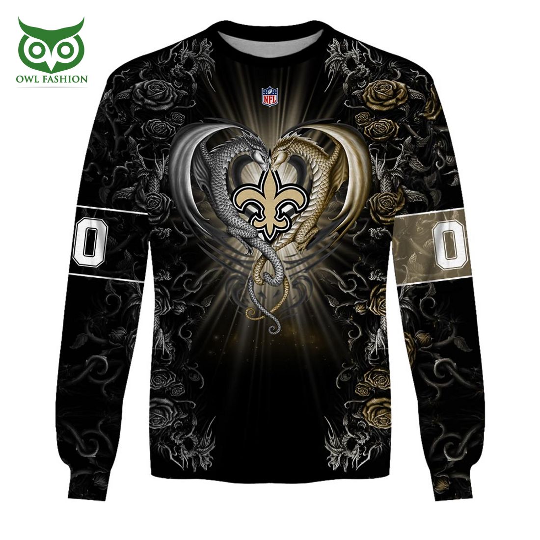 personalized nfl rose dragon new orleans saints hoodie 4 mRMts