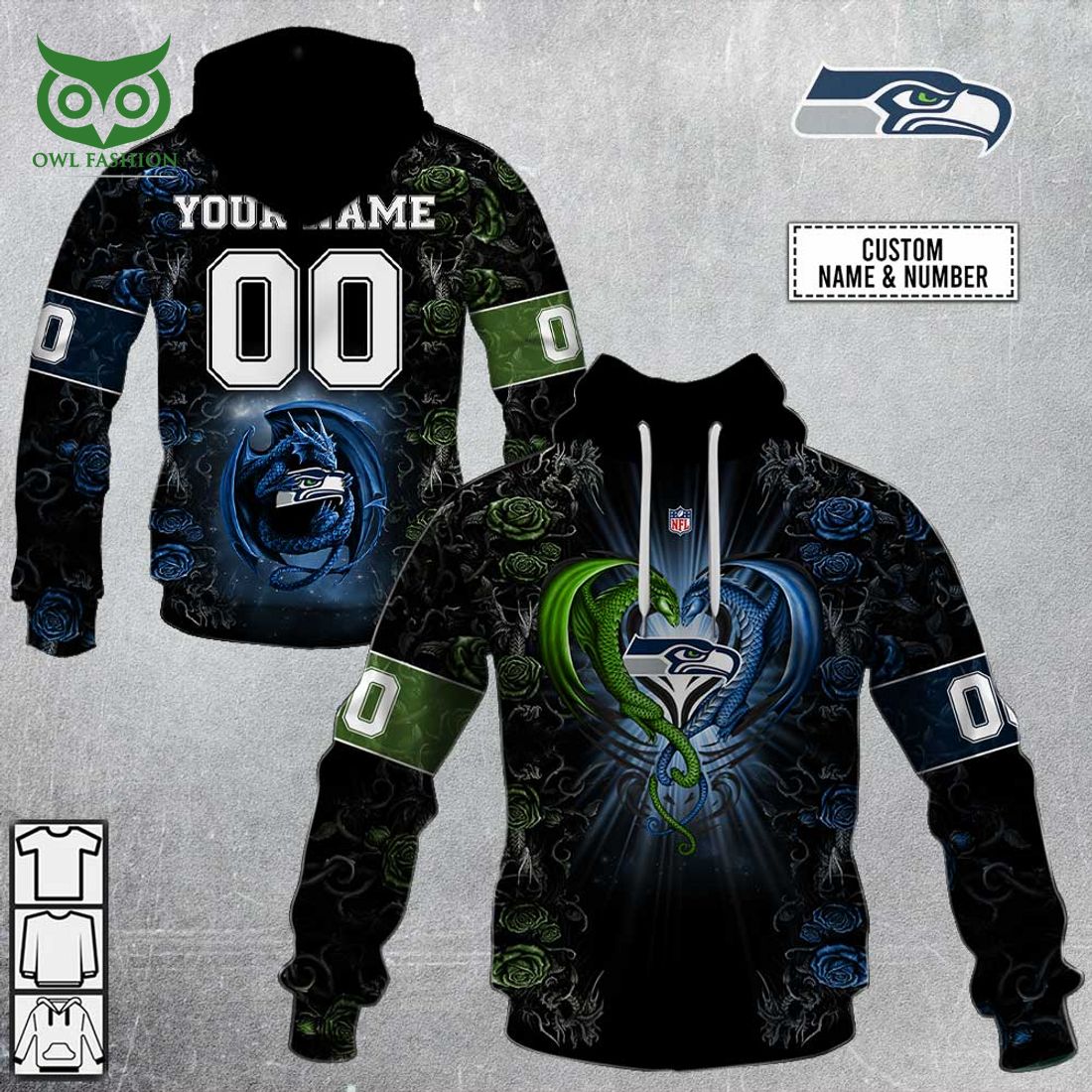 personalized nfl rose dragon seattle seahawks hoodie 1 fMgAz