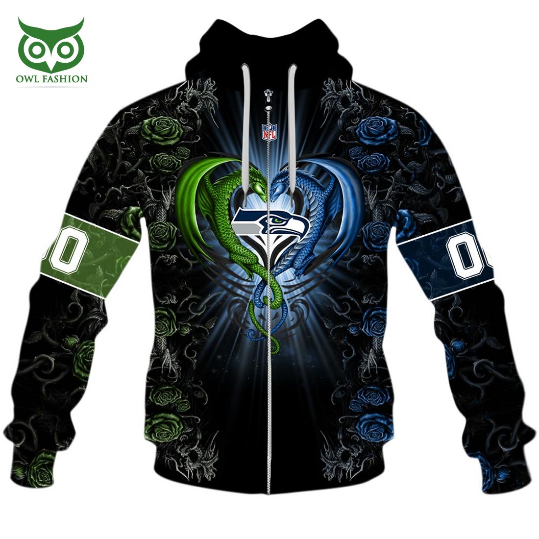 personalized nfl rose dragon seattle seahawks hoodie 5 O3BAs