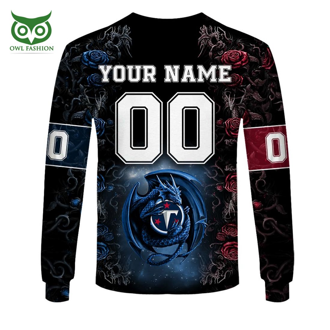 personalized nfl rose dragon tennessee titans hoodie 8 ZcSzI
