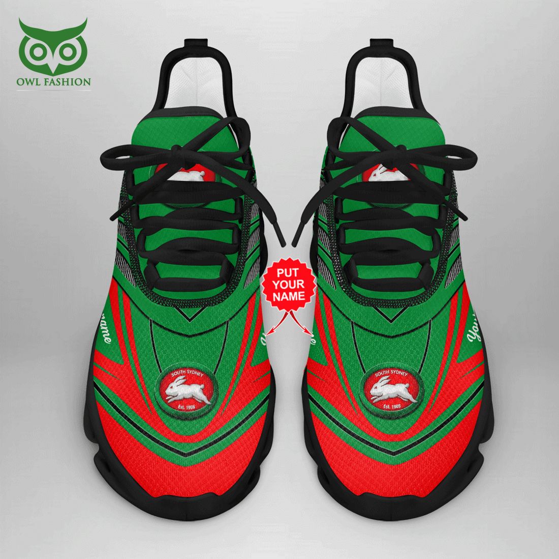 personalized south sydney rabbitohs nrl max soul shoes 2 hEj09