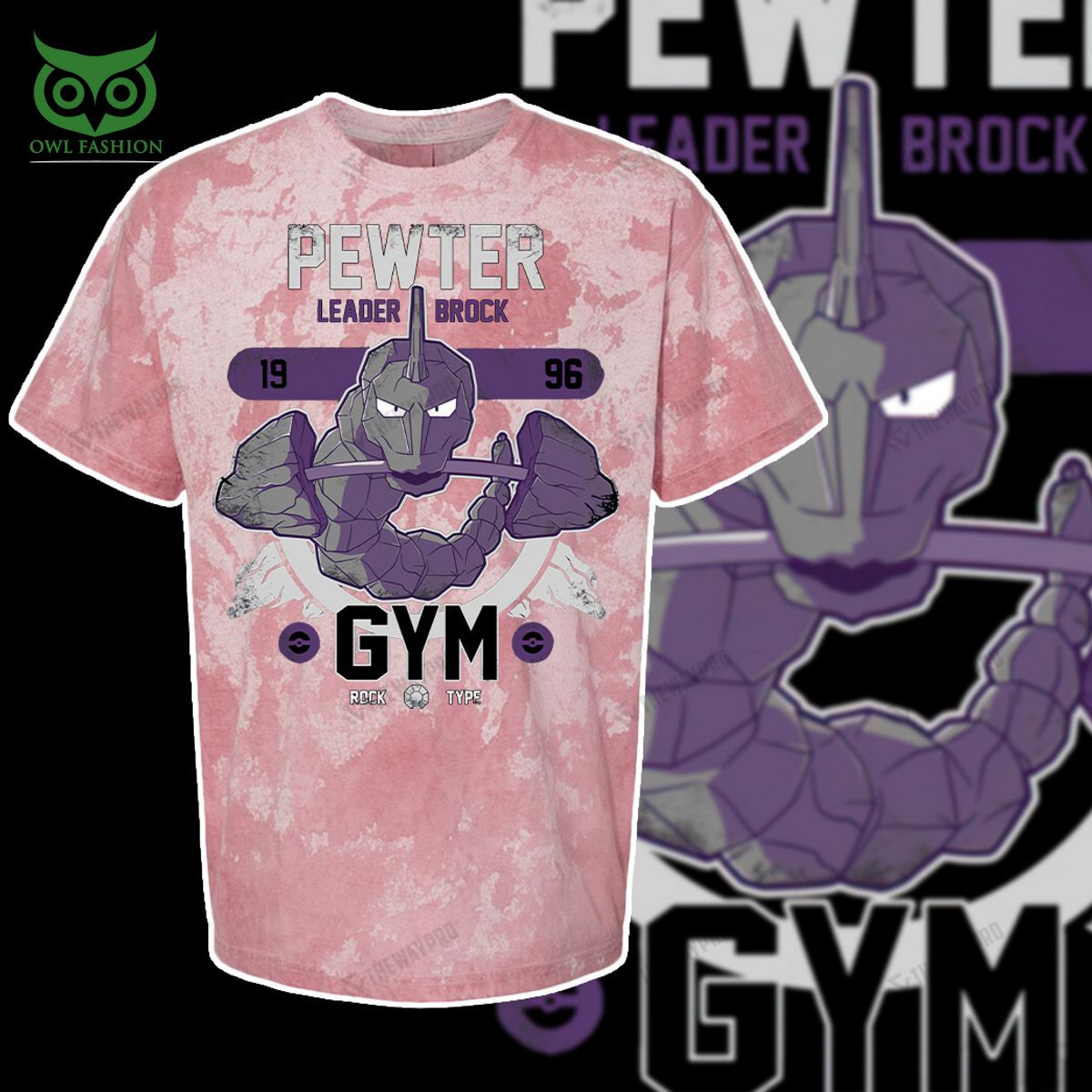 pewter gym pokemon anime custom 3d t shirt 5 DWDff
