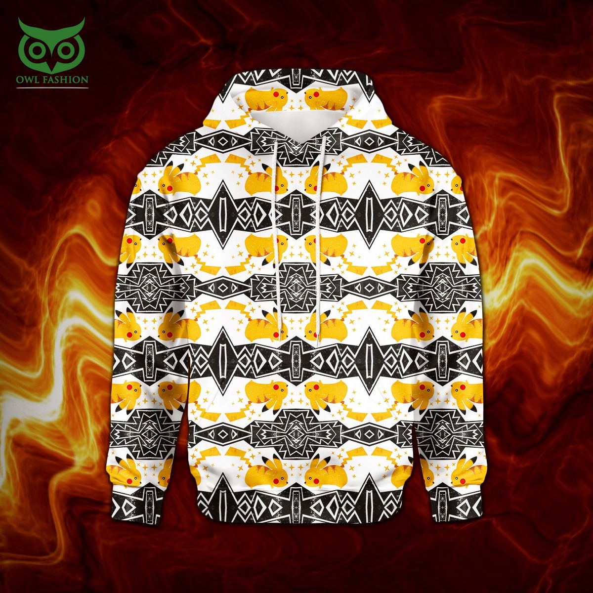 pikachu native american pattern pokemon 3d printed hoodie 1 3cST6