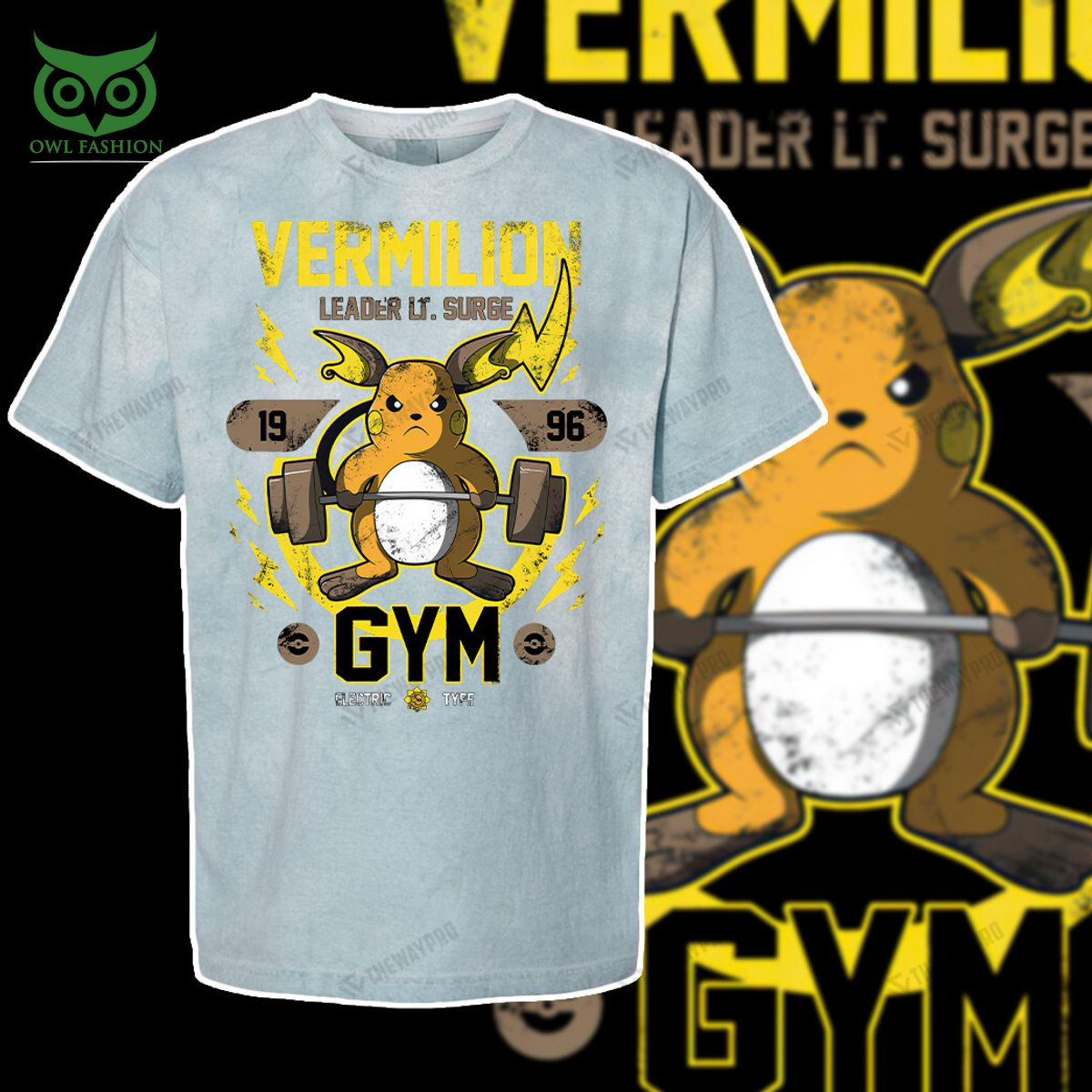 vermilion gym pokemon anime custom 3d t shirt 2 RG64T