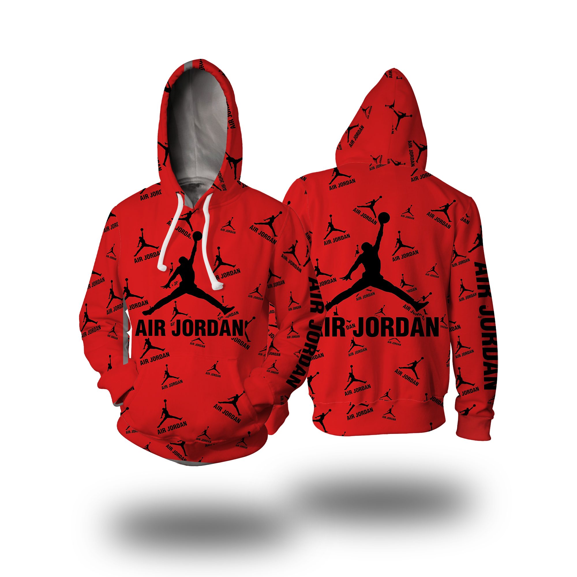 Air Jordan Red Black hoodie and pant