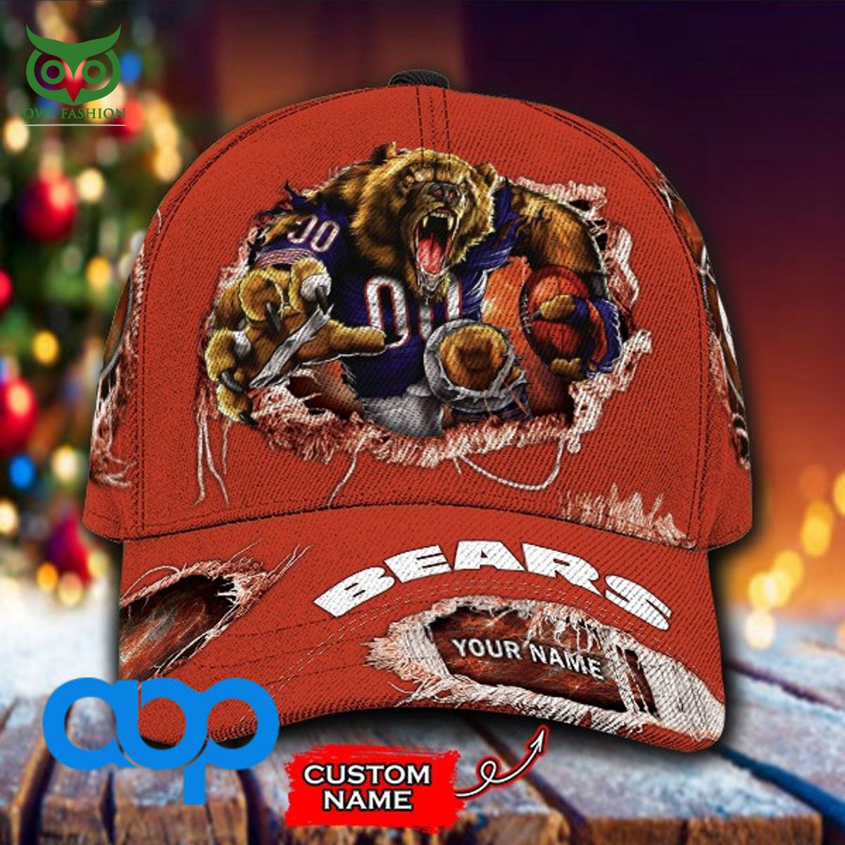 chicago bears nfl new 2023 personalized printed classic cap 1 4aobv