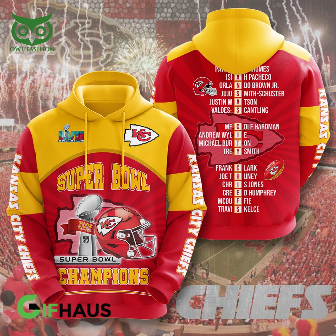 Chiefs Super Bowl LVII Flag Baseball Custom Jersey - All Stitched