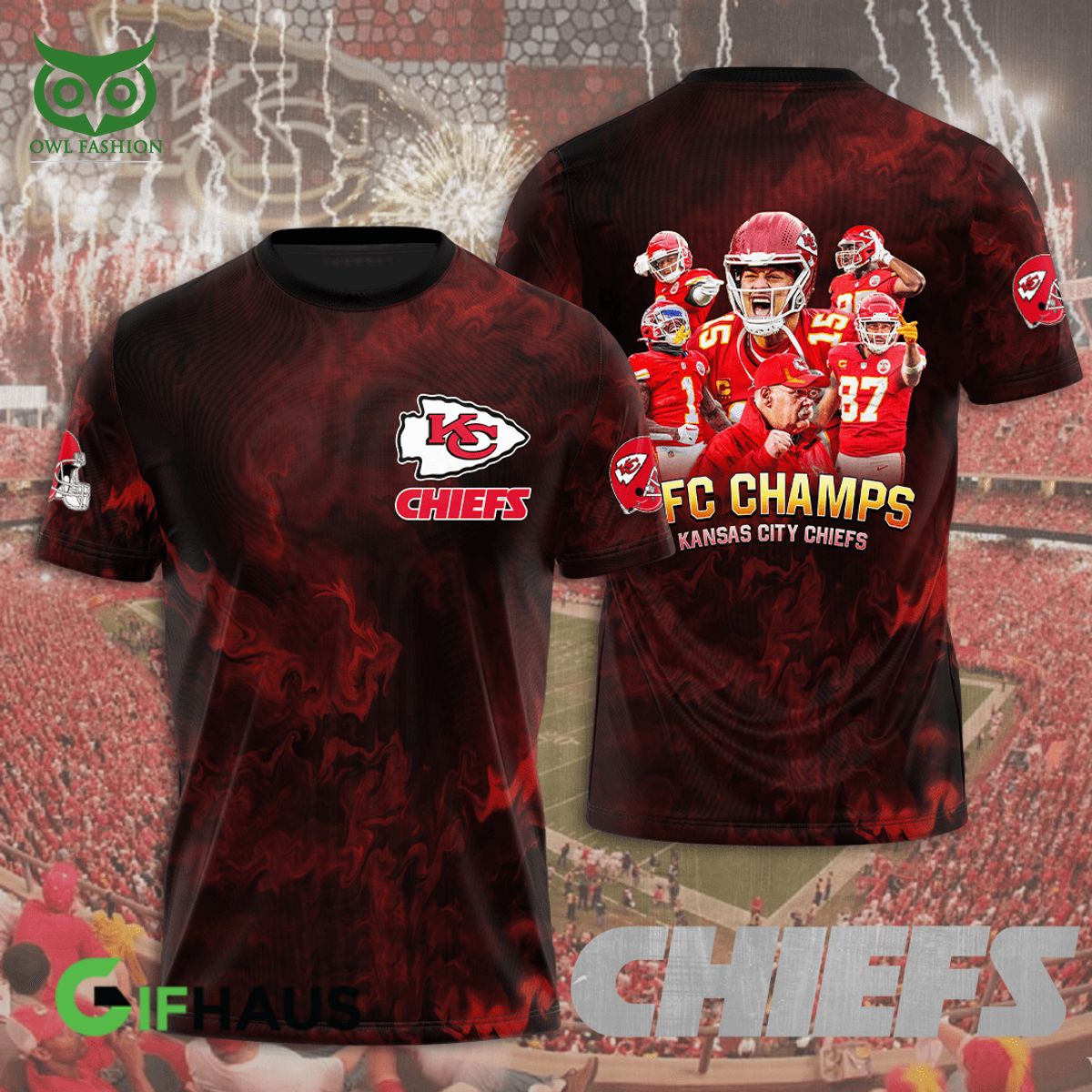 Kansas City Chiefs 3D T Shirt For Fans NFL Teams Gift For Men And