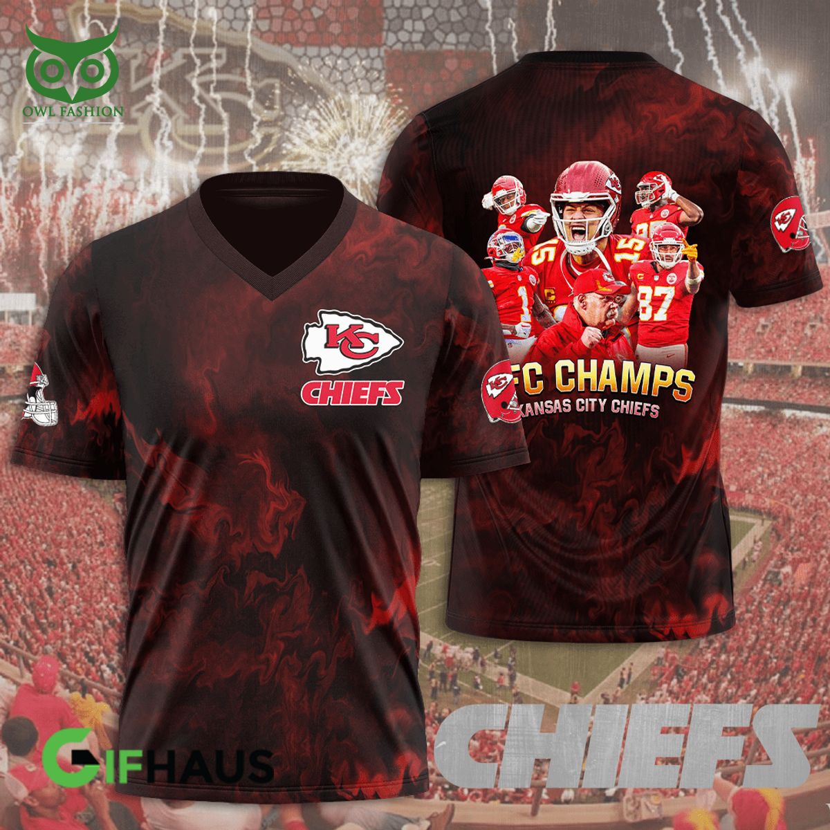 Kansas City Chiefs Football Team 2022 T-Shirt Champs 2023 Gift For Men  Women