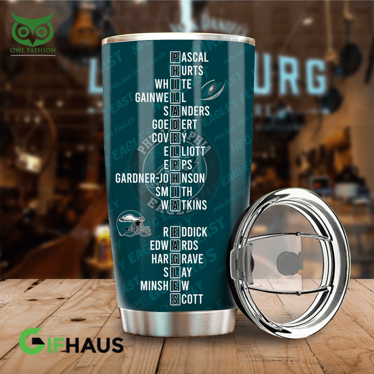 NFL Philadelphia Eagles Personalized Stainless Steel Tumblers