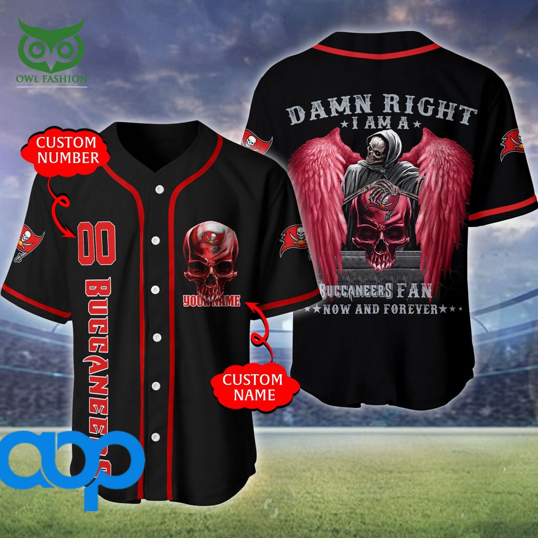 personalized tampa bay buccaneers nfl 3d damn right fan baseball jersey shirt 1 zlNj5