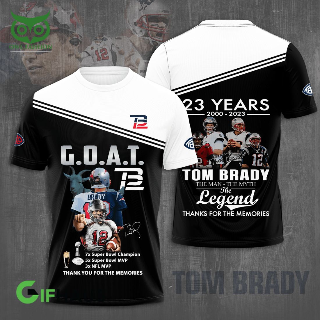 Official Tom Brady 3x NFL MVP, 7x Super Bowl, 5x Super Bowl MVPs