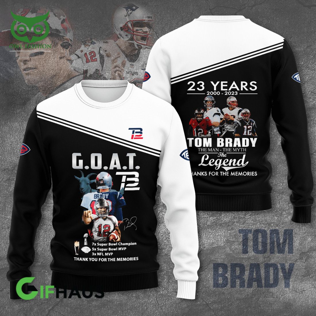 Tom Brady 12 Tampa Bay Buccaneers Lightweight 3D Prints Hoodie