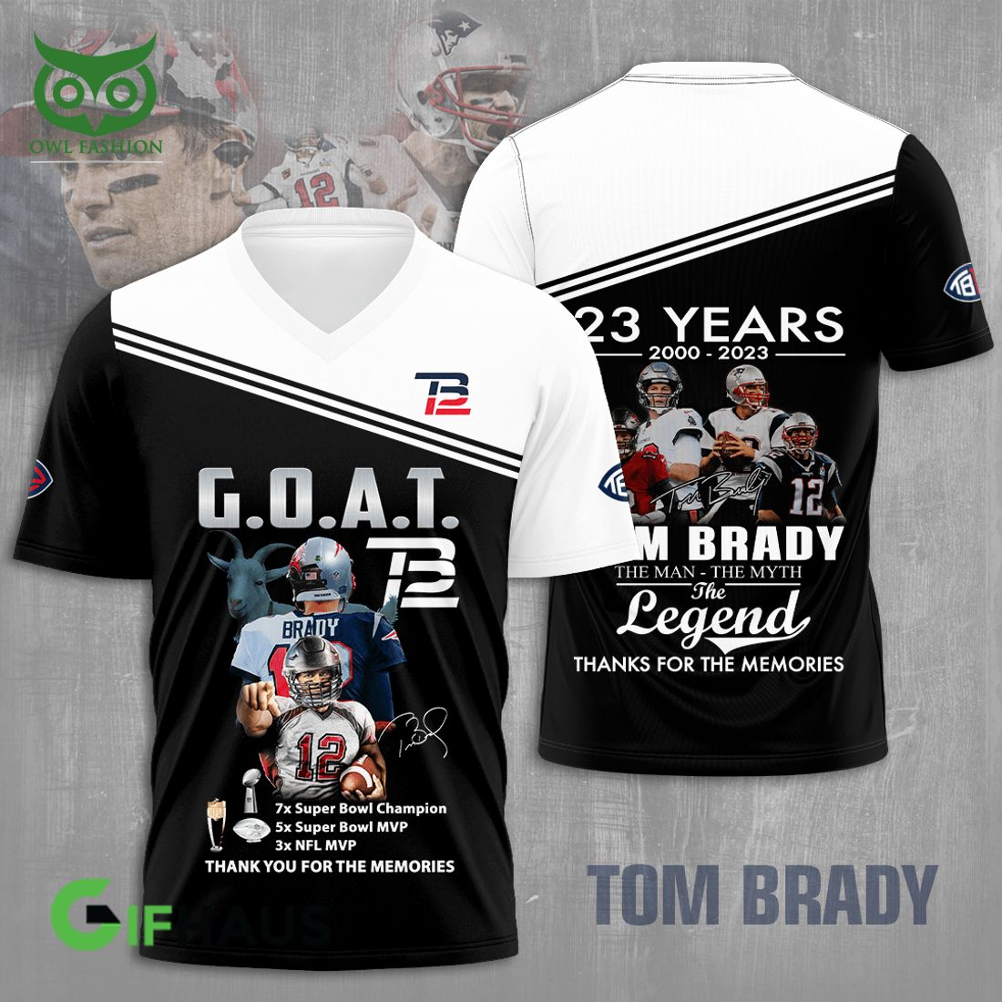 3D Hoodie Tom Brady New England Patriots 5x Super Bowls Champions